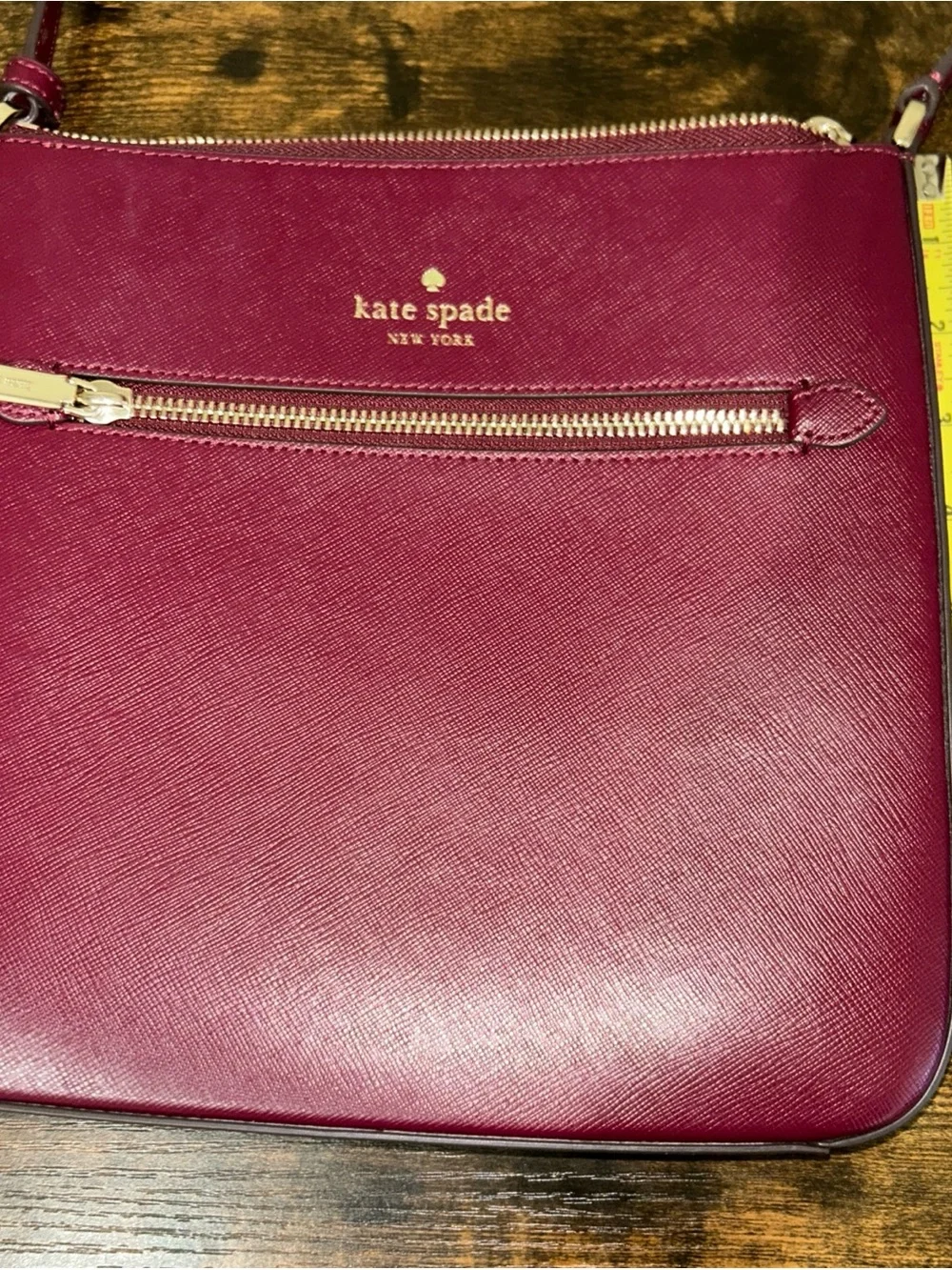 Kate Spade Red Sadie North South Crossbody Leather Purse Bag
